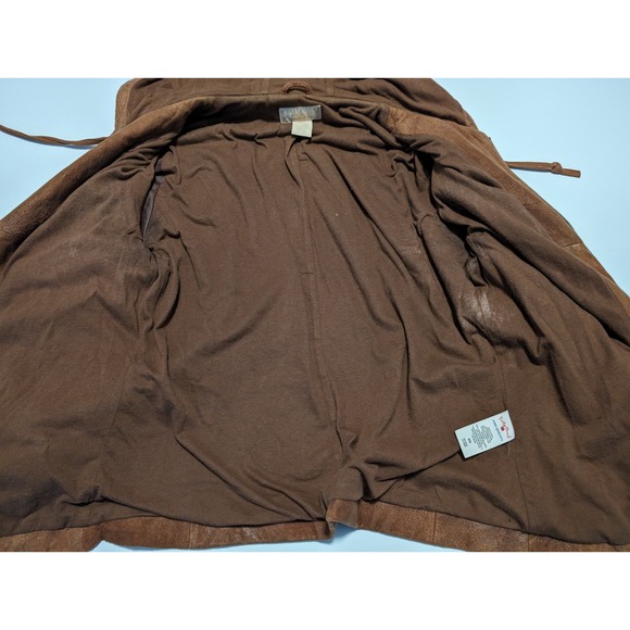 Lucky Brand Lucky Legend Womens Brown Suede Leather Jacket Size Medium Laced - Picture 7 of 16